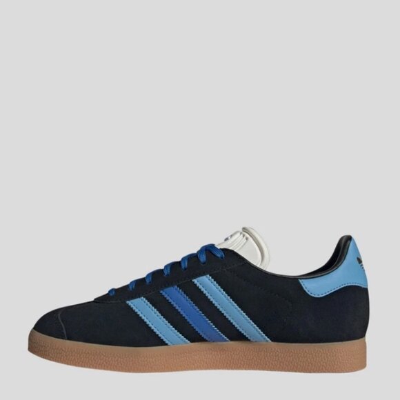 Adidas Women's Gazelle Originals Black Light Blue "MULTIPLE SIZES" - Picture 3 of 5